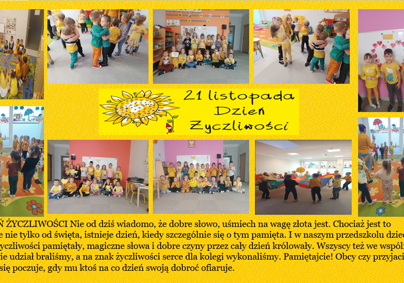 Dzień Życzliwości w przedszkolu w Nowej Wsi Lęborskiej.