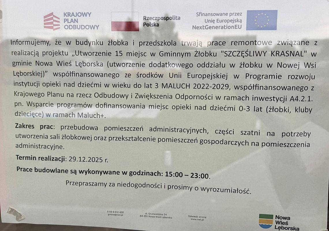 Grafika 1: Prace remontowe na terenie Przedszkola