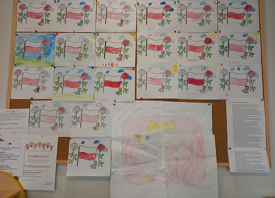 Prace przedszkolaków z okazji święta Niepodległości.